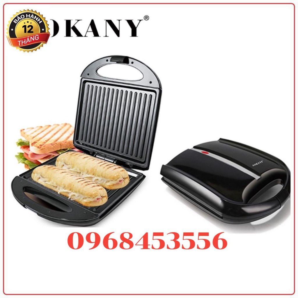 Máy nướng ép bánh mì, máy kẹp bánh mỳ size rộng Chính hãng SOKANY [BH 12 Tháng]