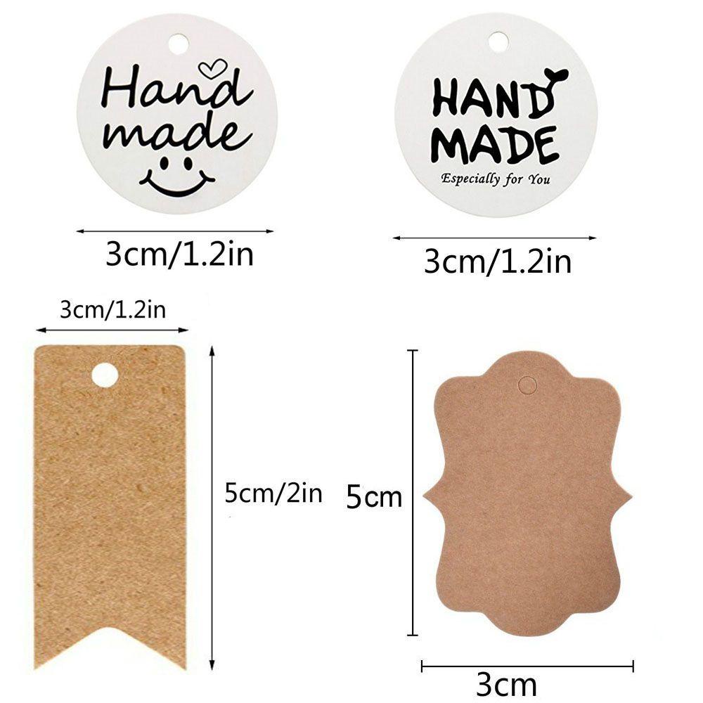 Set 100 Thẻ Giấy Kraft Dùng Gói Quà / Trang Trí Tiệc Cưới DIY