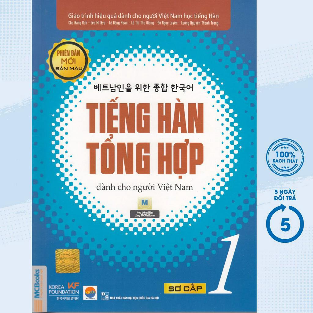 Sách Tiếng Hàn Tổng Hợp Dành Cho Người Việt Nam – Sơ Cấp 1 – Bản Màu