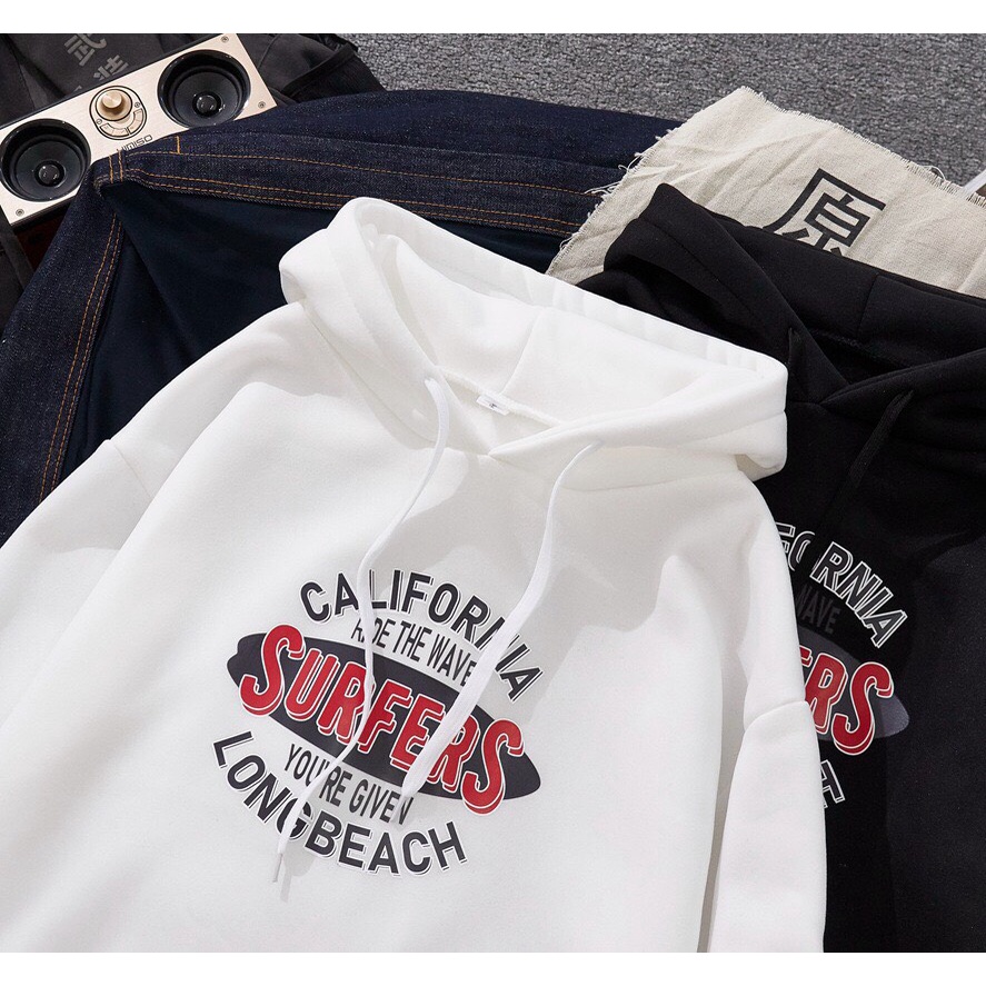 Áo Hoodie Form Rộng Unisex In Chữ SURFERS Cá Tính Vải Nỉ Mềm Mại  Style  HOT TREND TTSPA0205