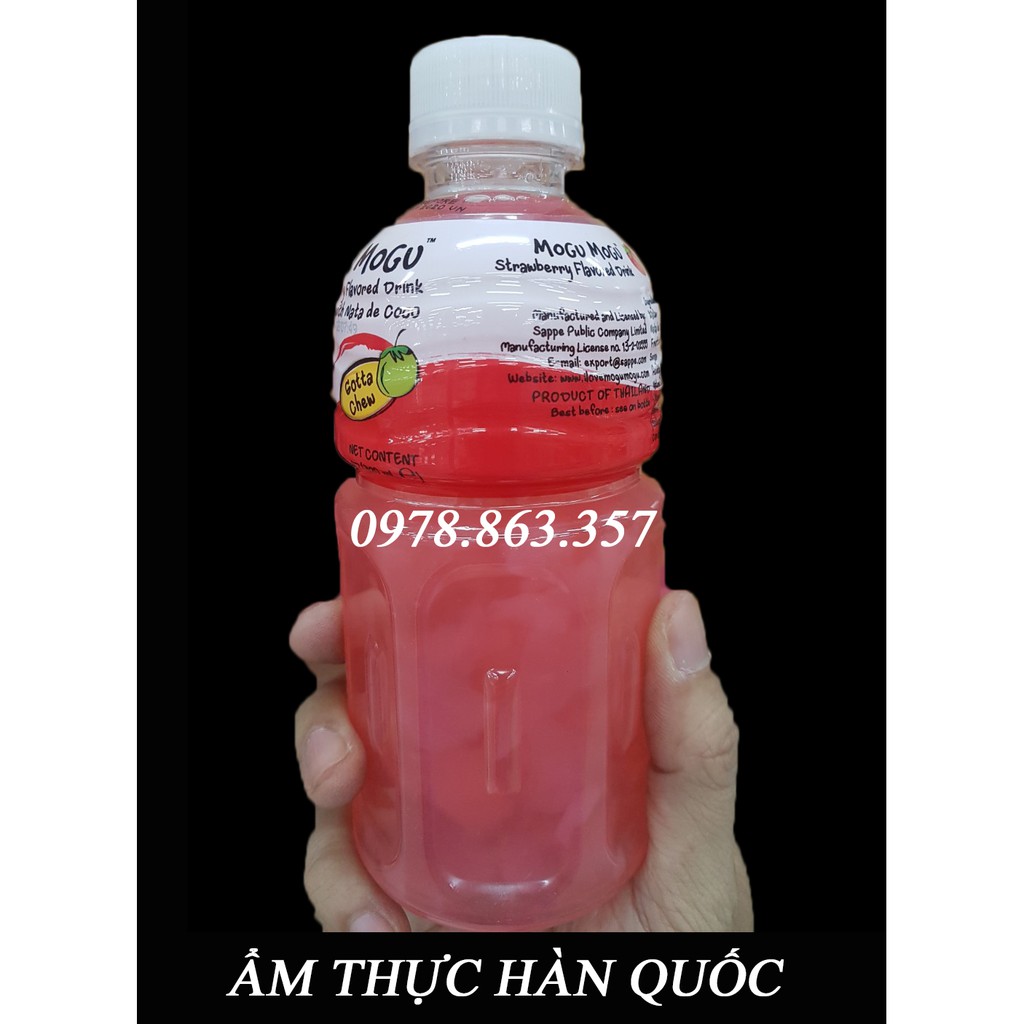 Nước uống có thạch dừa Mogu Mogu vị dâu 320ml