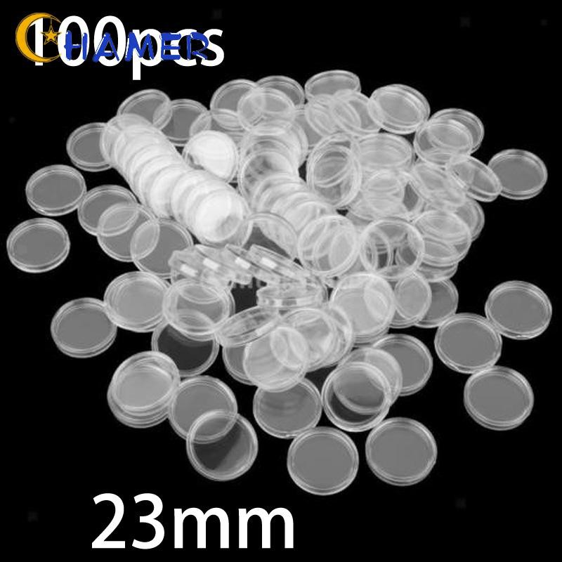 Coin Capsule High transparency coating Neatly trimmed edge Clear Transparent Storage Protection Containers 23mm