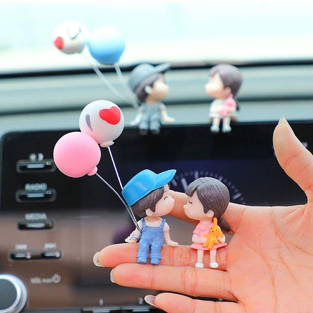 LILYES Mô Hình Nhân Vật Dễ Thương Sáng Tạo Trang Trí Bảng Điều Khiển Trung Tâm Xe Hơi