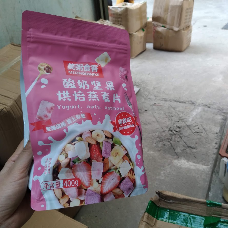 [SALE LỚN] Ngũ Cốc Sữa Chua Hoa Quả Sấy Khô Không Đường Yogurt Block Fruit ăn k.iêng, giảm c.ân lành mạnh - Gói 500g