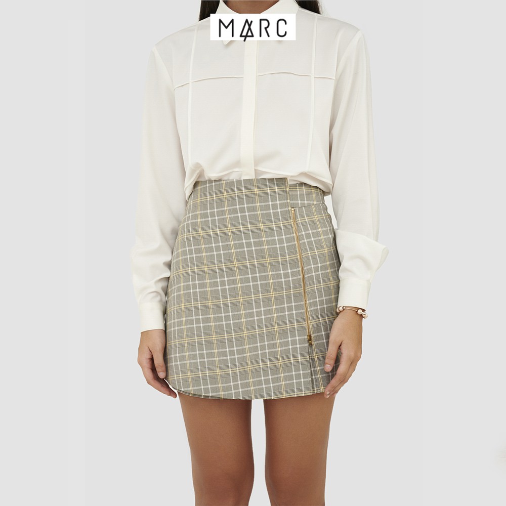 Váy nữ MARC FASHION skort caro nhấn dây kéo | BigBuy360 - bigbuy360.vn