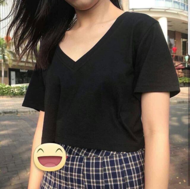 ÁO CROPTOP CỔ TIM_ÁO CROPTOP NGẮN TAY_ÁO CROPTOP FREESIZE | BigBuy360 - bigbuy360.vn