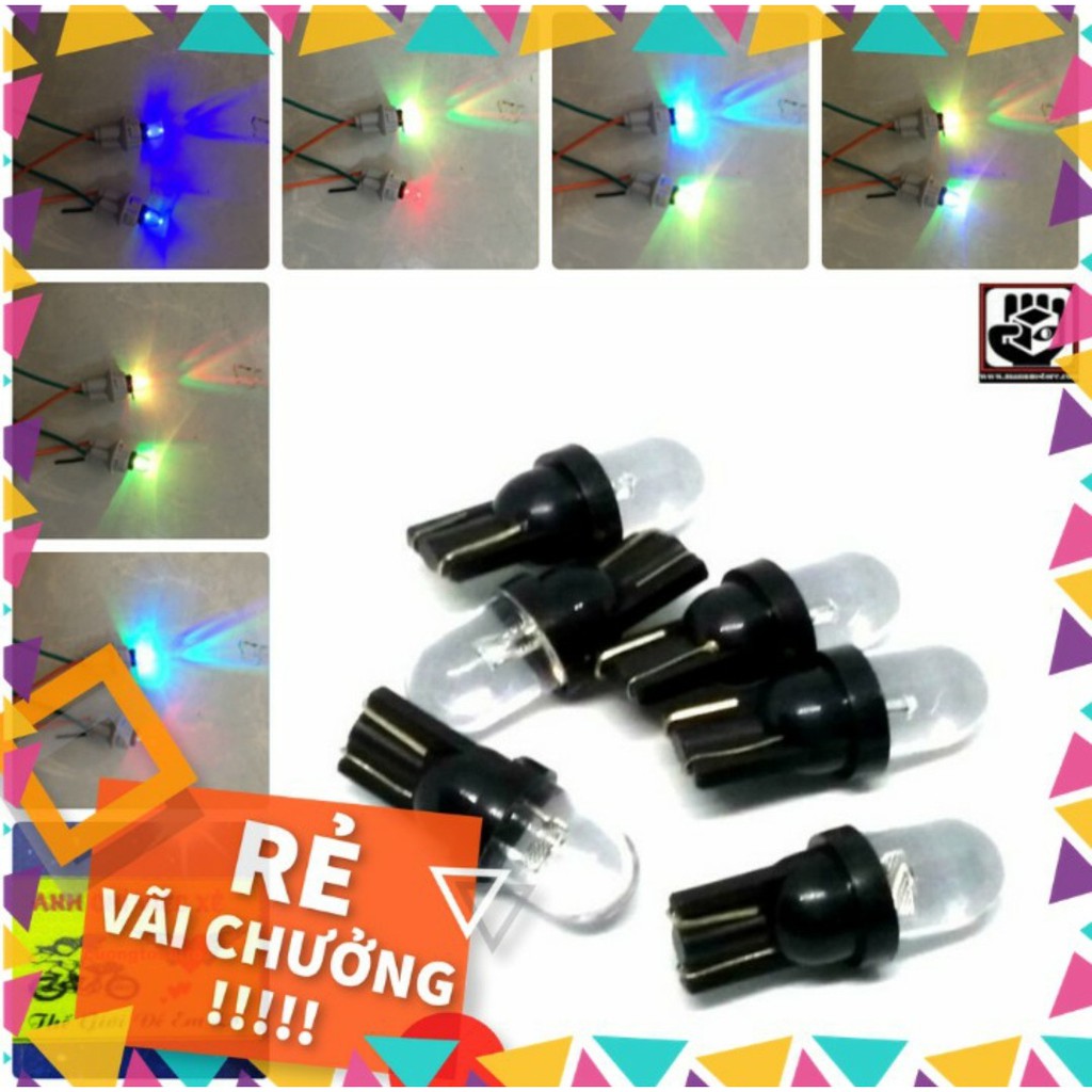 Đèn led xi nhan demi 7 màu, đủ màu - đèn mo, N , số đổi màu tự động (giá 1 cái) (1XN7M)