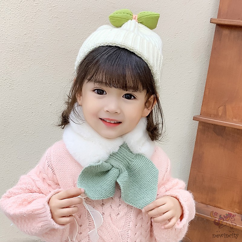 Khăn Choàng Cổ Phong Cách Hàn Quốc Thời Trang Mùa Đông Ấm Áp Dễ Thương Cho Bé Gái