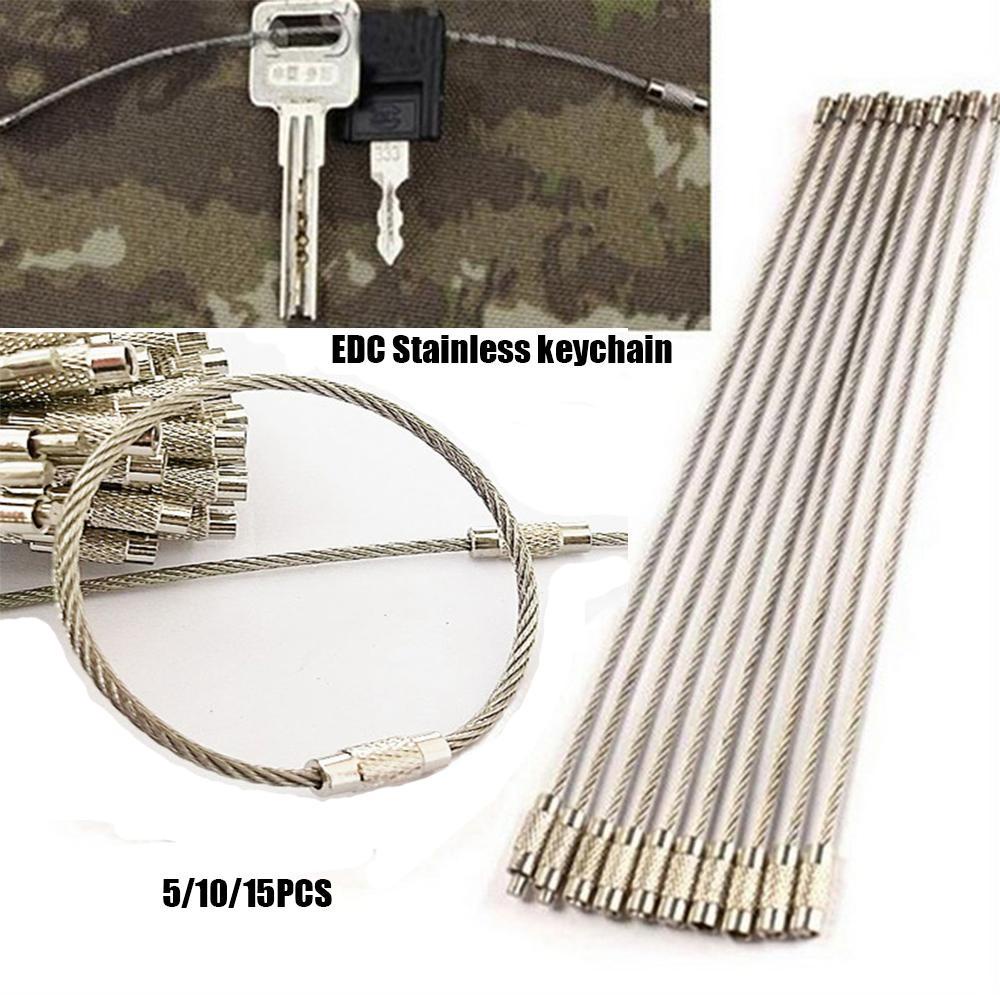 Myrongvn 5 / 10 / 15 Chiếc Móc Khóa EDC|Giá Đỡ Chìa Khóa / Dây Cáp Nhiều Màu Sắc Tiện Dụng