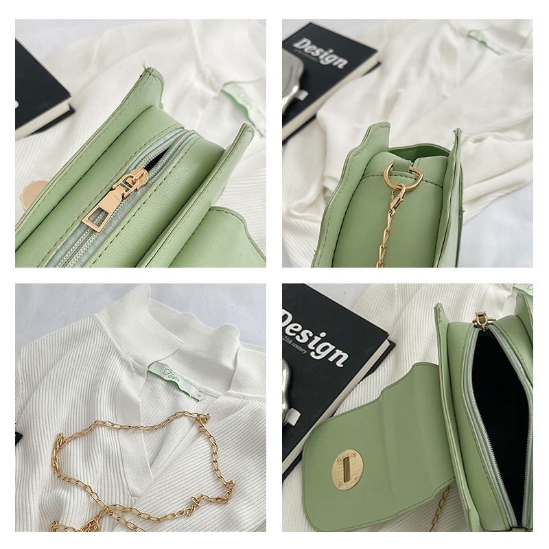 Túi đeo chéo YADOU đính ngọc trai giả thời trang xinh xắn cho nữ