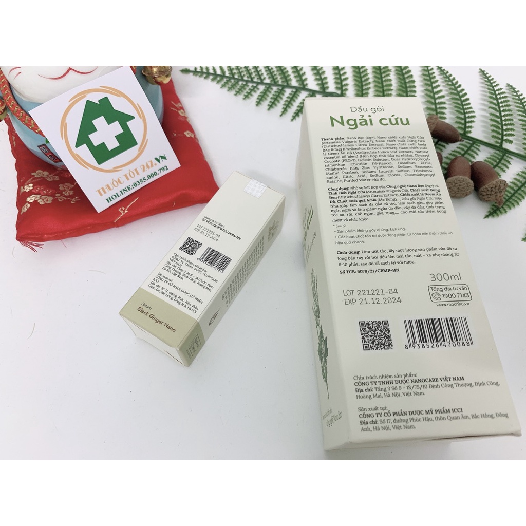 Serum Gừng Đen Nano Mộc Nhu 30ml Cho Da Đầu Gàu Ngứa, Nấm Da Đầu