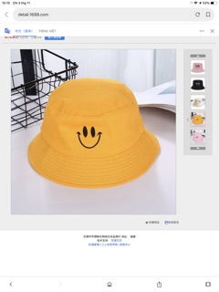 NÓN BUCKET - miệng cười