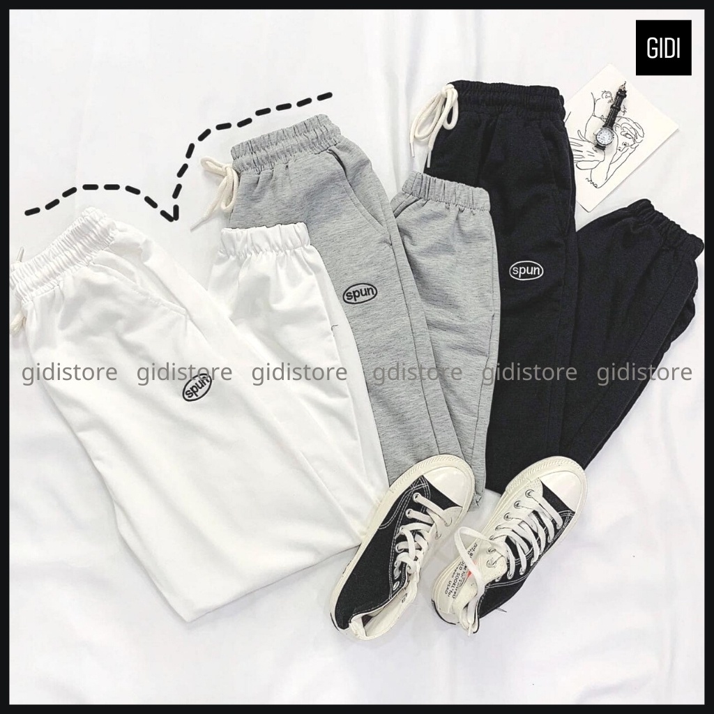 Quần JOGGER Thun SPUN Nam Nữ Unisex  ❤️ quần dài ống suông bo chân vải THUN mịn, không nhăn, thoáng mát chính hãng