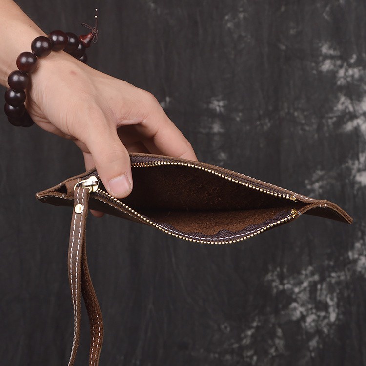 Ví Phone Da Bò Thật Kiểu Dáng Đơn Giản Phong Cách vintage