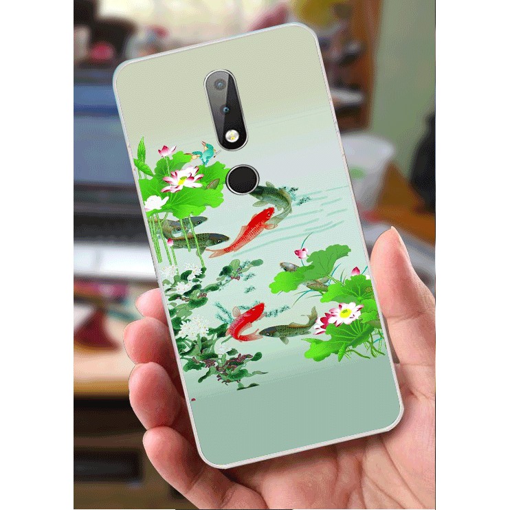 Ốp Lưng Nokia 6.1 Plus / X6 (Dẻo) - Cá Ao Sen