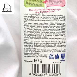 Sữa rửa mặt Hazeline matcha lựu đỏ 80g