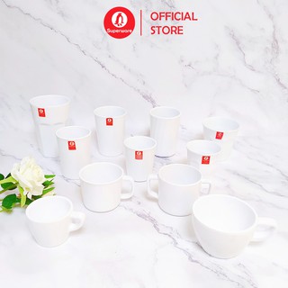 Bộ cốc superware nhựa phíp 100% melamine trắng