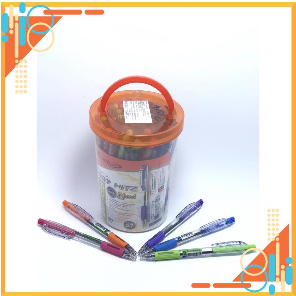 Bút bi xanh, bút viết mực xanh/đỏ/đen Quantum ngòi 0.5mm HITZ  FREE SHIP