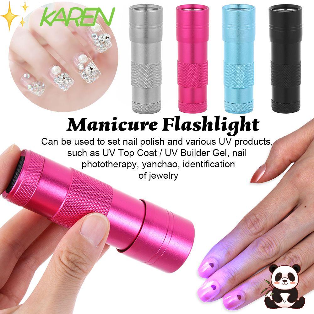 ❀Karen❀ Đèn LED UV 12 Bóng Làm Khô Móng Tay Bằng Hợp Kim Nhôm Nhiều Màu Sắc