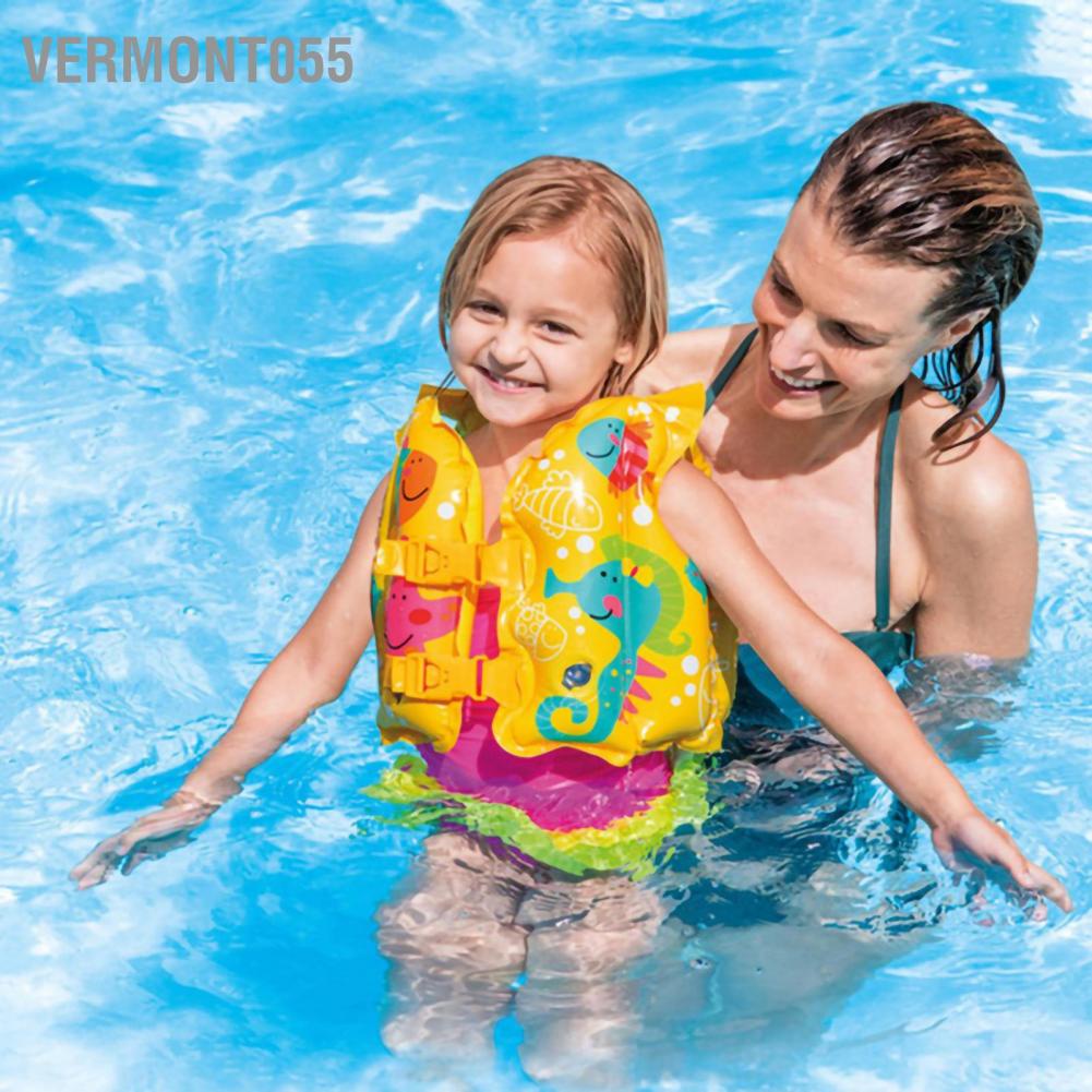 Vermont055 Trẻ em Áo phao bơi có thể điều chỉnh Nút đôi Phao nổi khoác