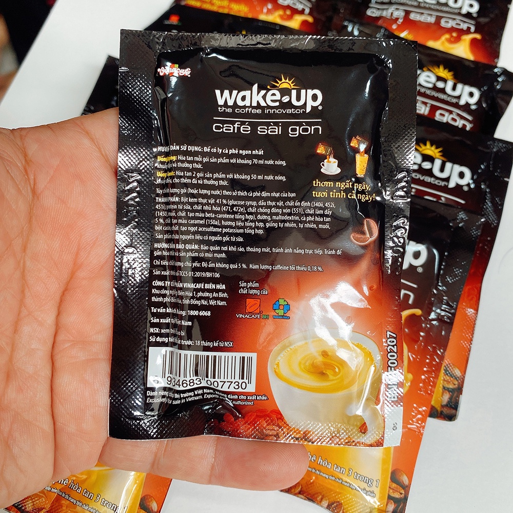 Combo 50 gói Cà phê sữa Wake up -  vị truyền thống  -