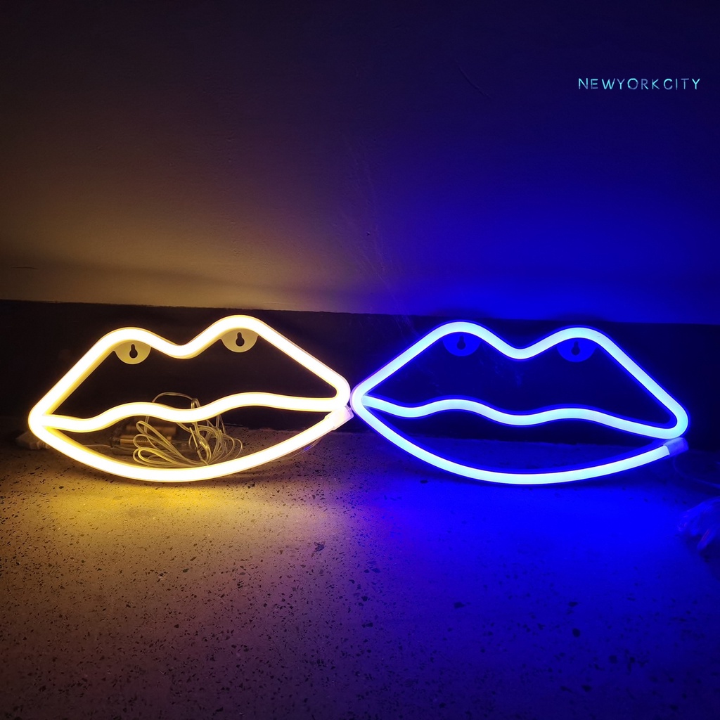 Đèn LED Neon Hình Đôi Môi Dùng Trang Trí Phòng Ngủ