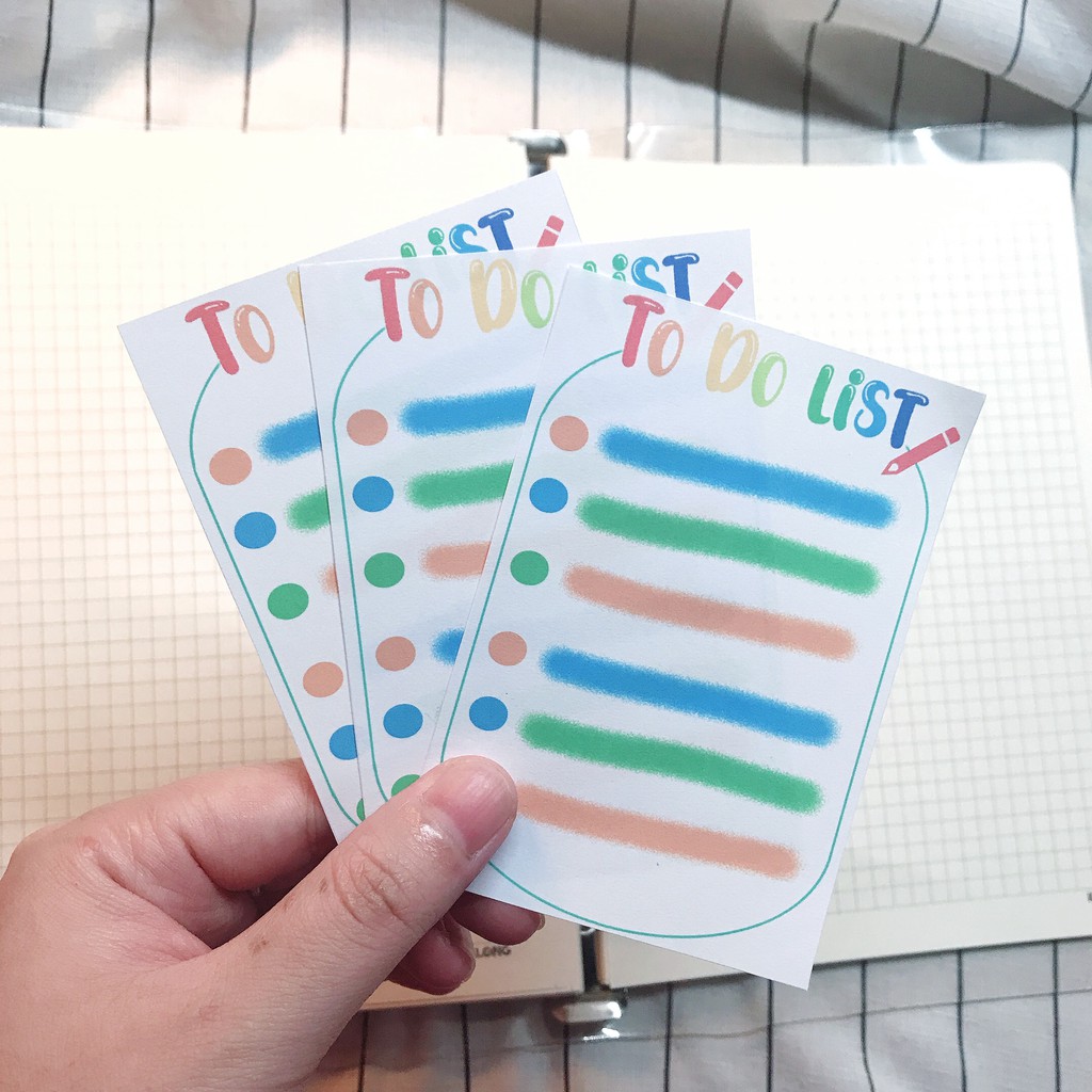 Giấy ghi chú, note to do list quản lý thời gian học tập làm việc.