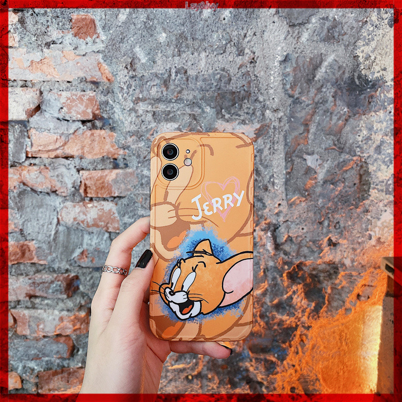 Ốp Lưng Silicone Họa Tiết Hoạt Hình Tom And Jerry Thời Trang Cho Iphone7 / 8 Iphone 7plus / 8plus Iphone X Xs Xr Xsmax Iphone 11 11pro 11promax Iphone 12 12pro 12promax