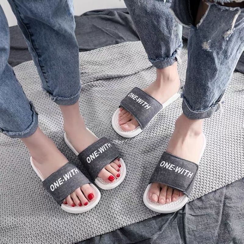 Oeggeo shop Denim men slippers boys shoe waterproof non-slip