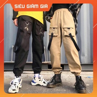Quần túi hộp kaki phối dây nam nữ ( Size S - 3XL )