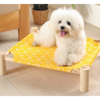 [ RẺ VÔ ĐỊCH ]GIƯỜNG GỖ CHO CHÓ MÈO (Võng Mát Mùa Hè)