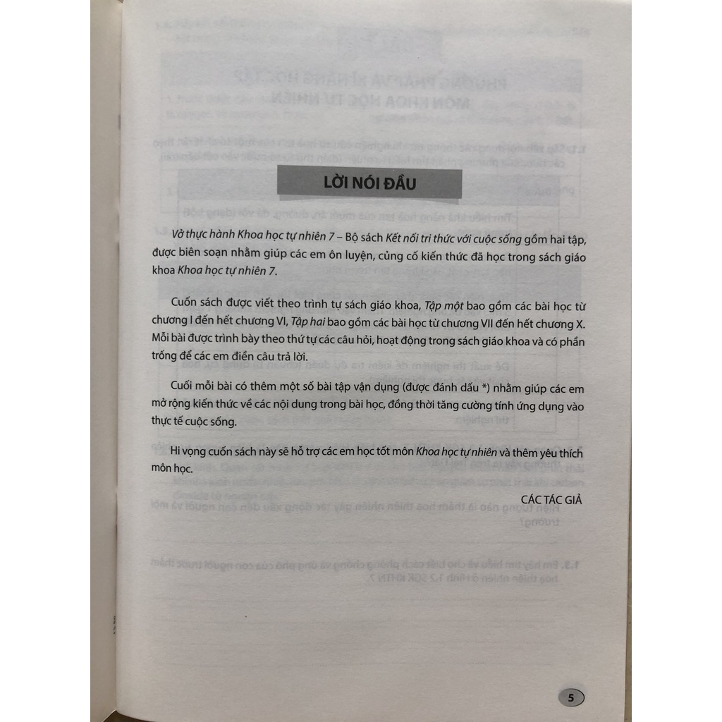 Sách - Vở thực hành khoa học tự nhiên 7