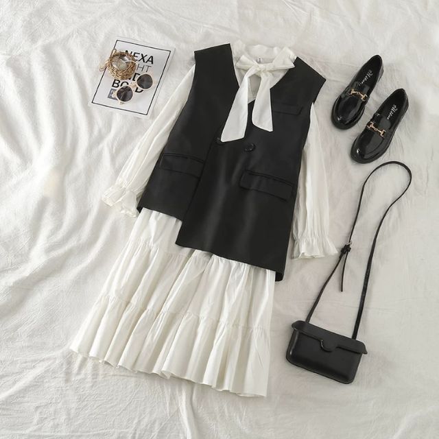 Set váy áo gile đẹp