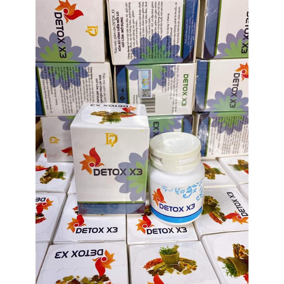 detox x3 - Hộp detox x3 - Giảm mỡ bụng detox x3