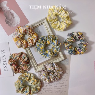 🎀 CỘT TÓC SCRUNCHIES VẢI HOA HOT NHẤT MÙA HÈ - [ Nhà Nấm handmade ]
