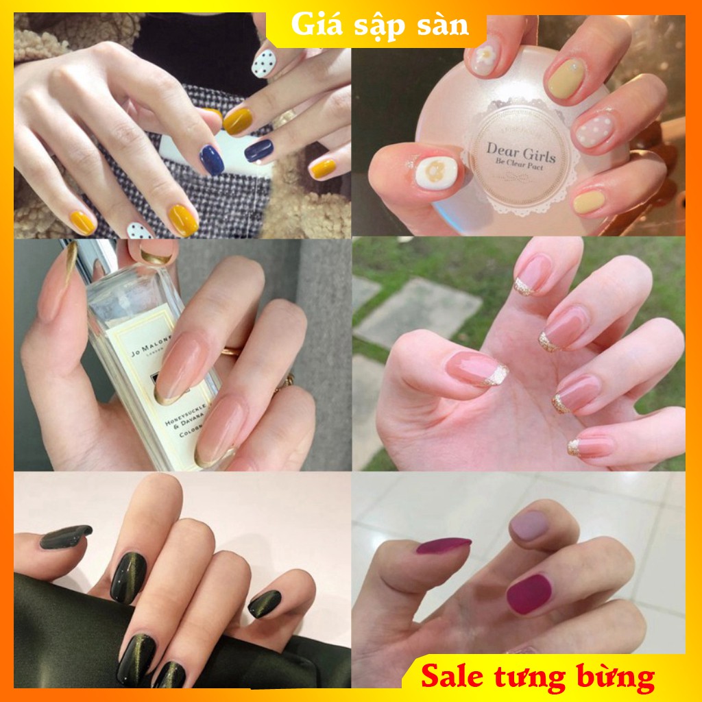 Miếng dán móng tay nail sticker mới về gồm 14 móng, không thấm nước, có độ đàn hồi tốt