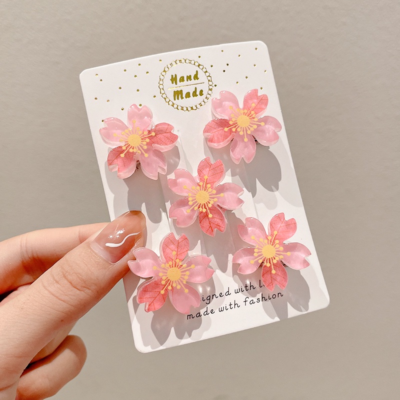 Set 10 Kẹp Tóc Nhỏ Hình Hoa Thời Trang