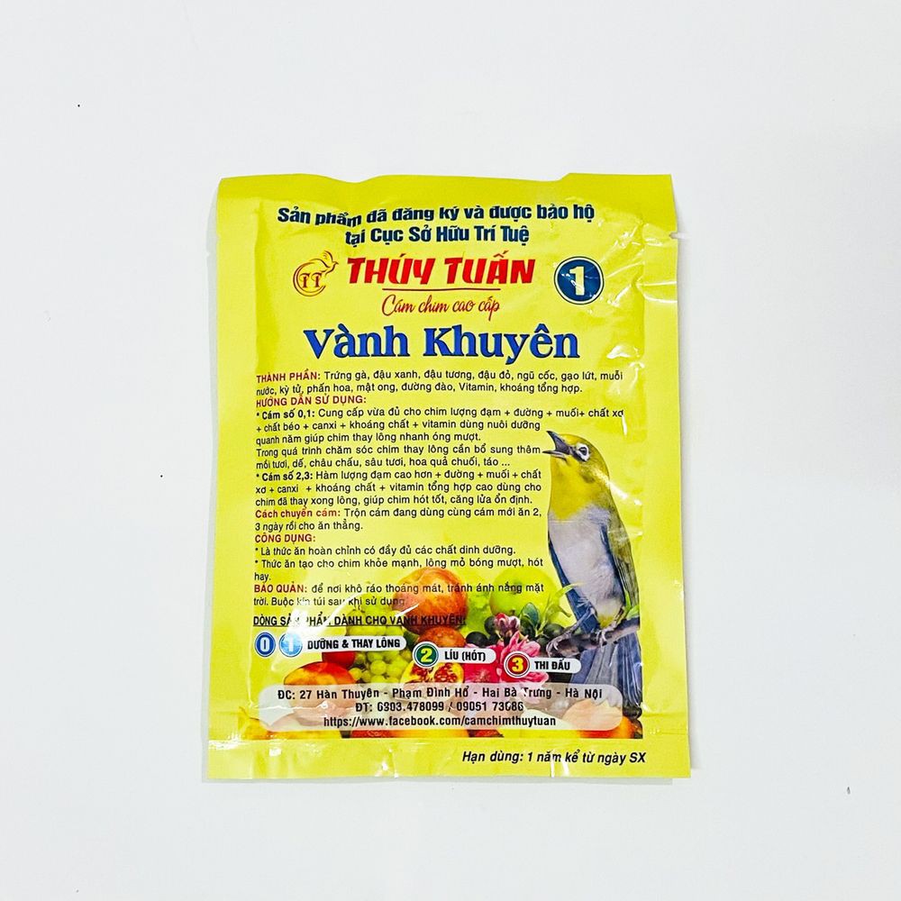 Cám chim vành khuyên Thúy Tuấn số 1 cao cấp 100gram - Cám khuyên Thúy Tuấn cao cấp giá rẻ