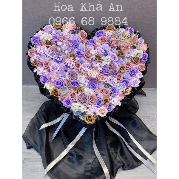 Hoa sáp mix hoa khô, hoa lụa cốt tim siêu to. Thiết kế nhà Khả An