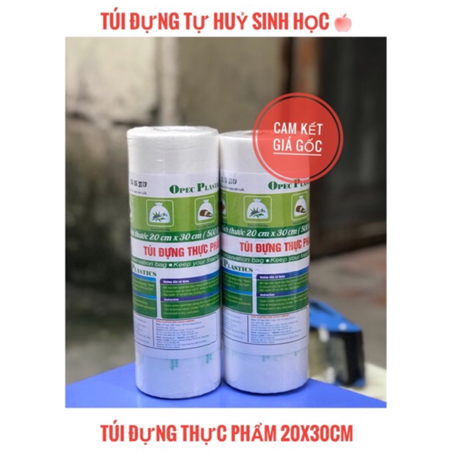 Túi đựng thực phẩm (20cm x 30cm x 0,5kg) - túi đựng tự hủy sinh học - túi đựng opec