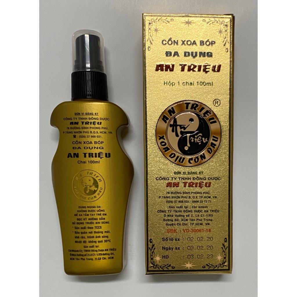 CỒN XOA BÓP 100ML (DATE mới )