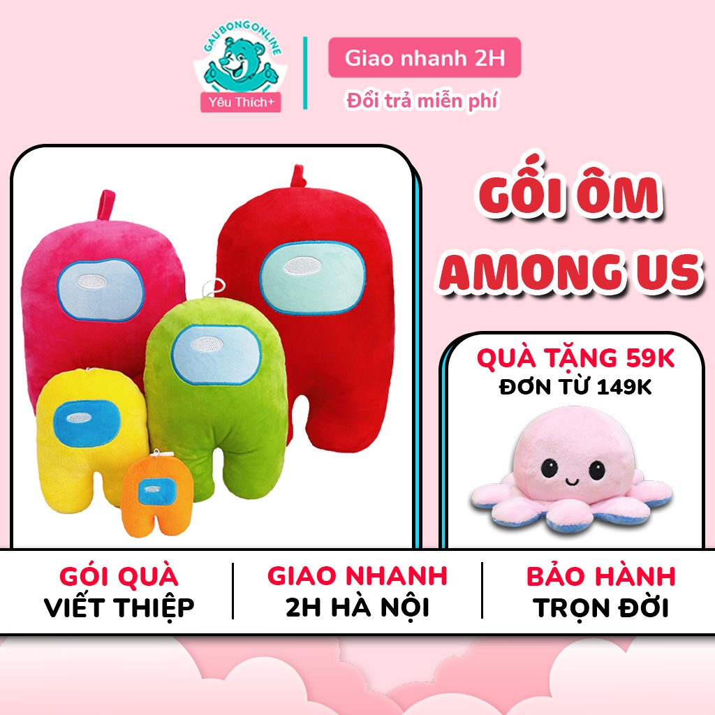 Móc Khóa Gấu Bông Among Us Siêu Dễ Thương