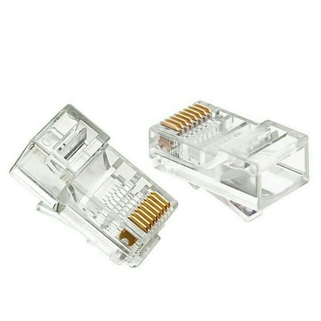 ĐẦU BẤM DÂY MẠNG RJ45 LOẠI ĐẦU NHỰA BÁN LẺ 15cái