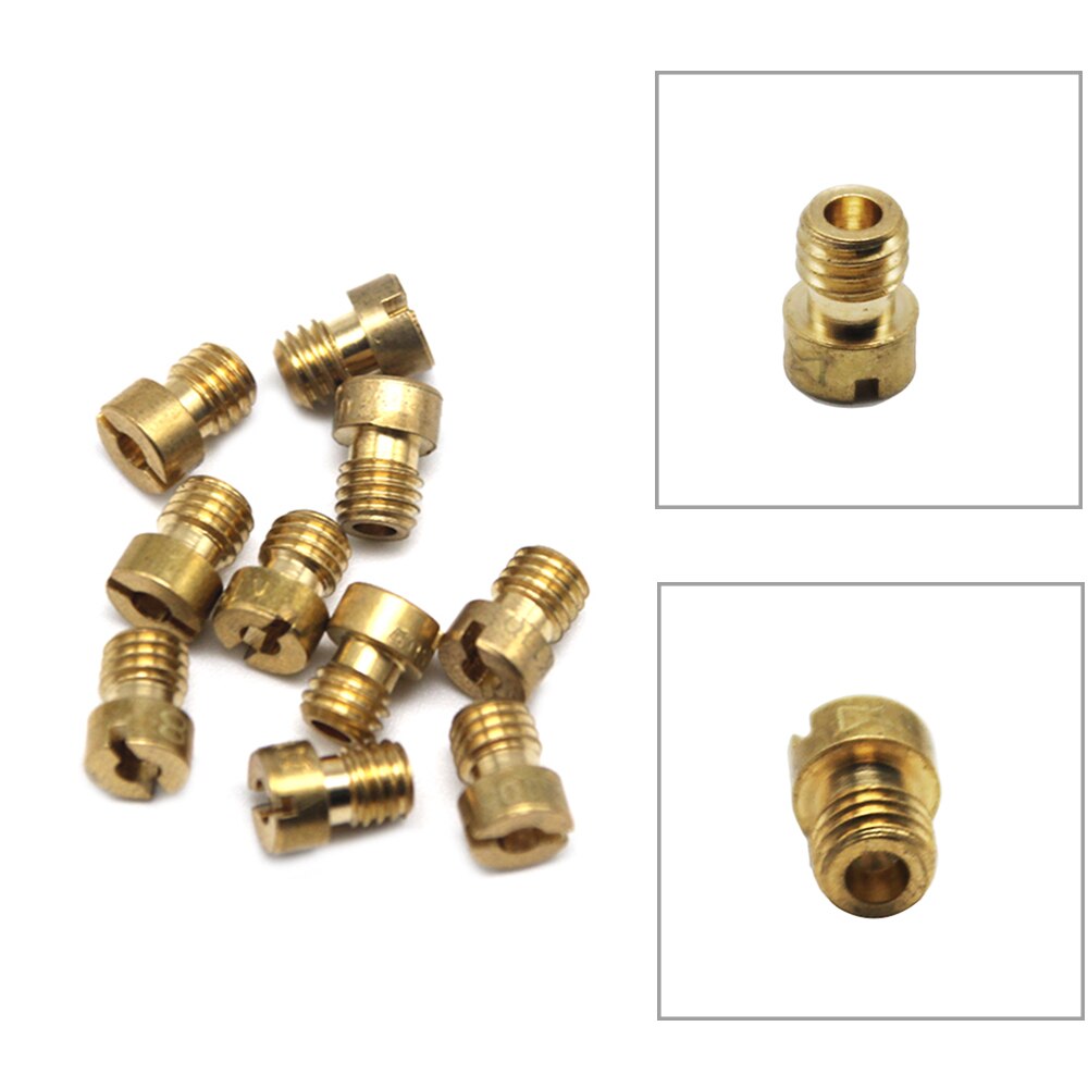 Set 10 Đầu Phun Chính Cho Bộ Chế Hòa Khí Xe Mô Tô Keihin FCR OKO KOSO PE PWK