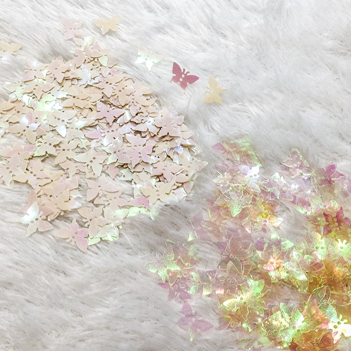 Kim sa hình bươm bướm lấp lánh kết áo trang trí thủ công dễ thương