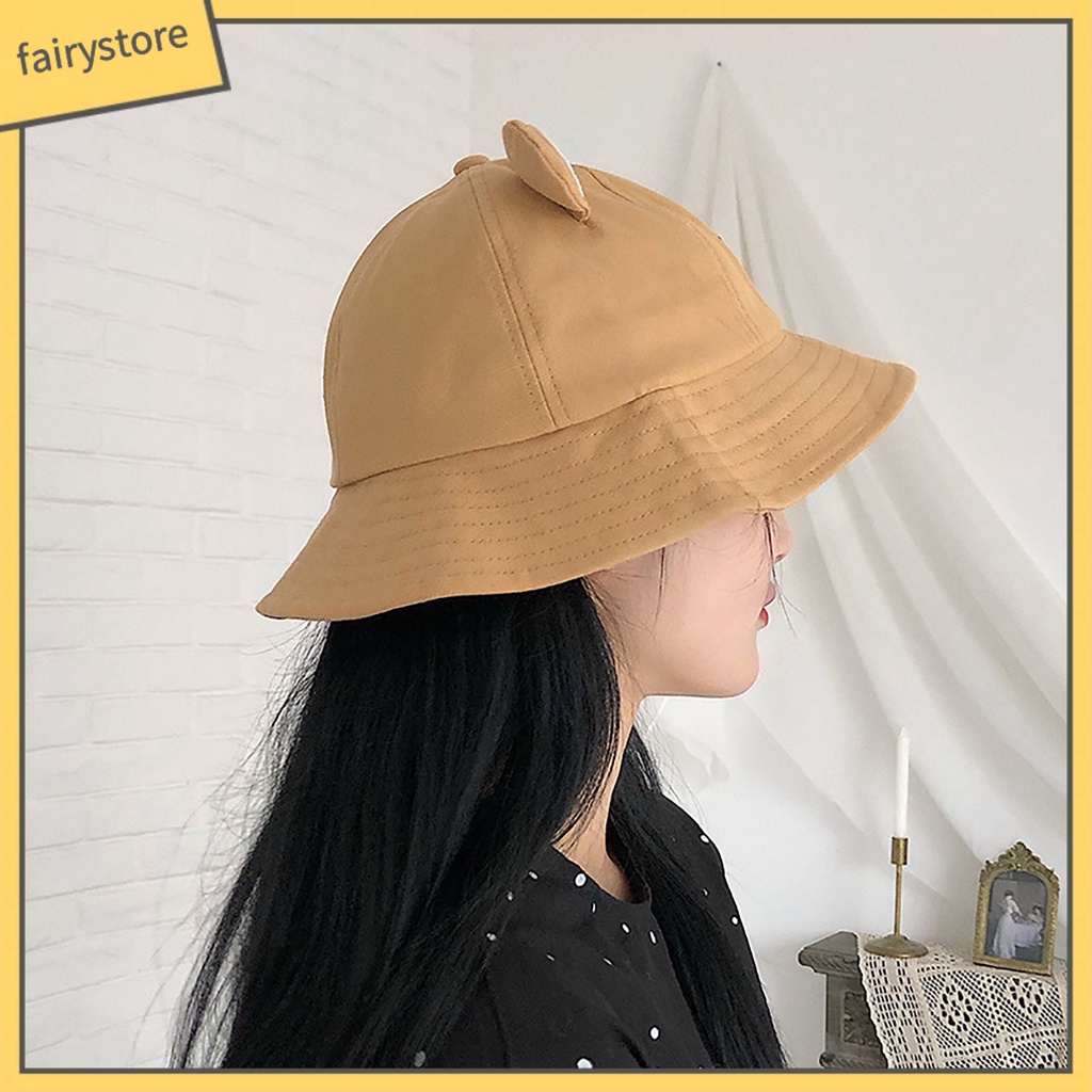 Nón bucket thêu hình chú ếch dễ thương dành cho nữ