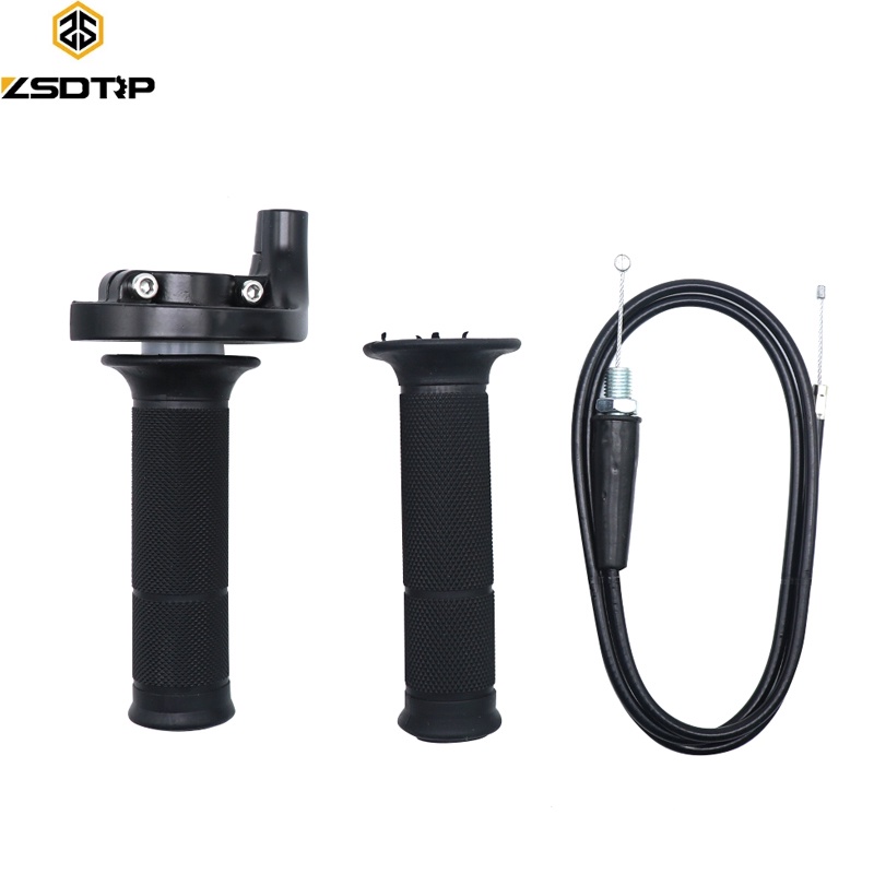 ZSDTRP 1 Pair 22mm Throttle Grip Twist Throttle Hand Grip with Twist Cable Handle Throttle Clamp For Motorized Bicycle Push Bike