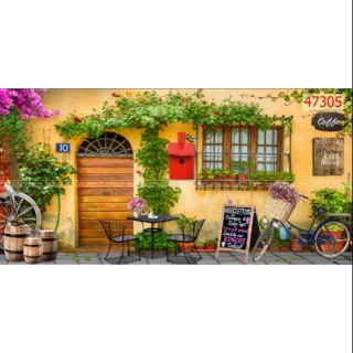 Tranh dán tường trang trí quán trà sữa trà chanh cafe ăn vặt