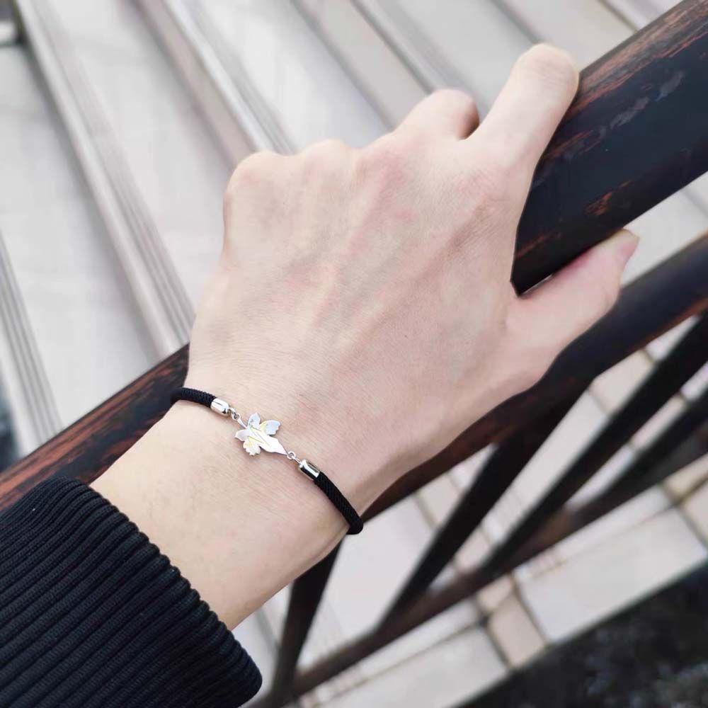 1 Vòng Tay Chuỗi Hạt Mặt Chiếc Lá Thời Trang Cho Cặp Đôi