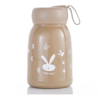 Bình đựng nước lõi thuỷ tinh bọc nhựa lúa mạch dung tích 330ml decor bàn học BN2, DQMart